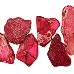 Ruby Impression Jasper Flat Freeform Drop Graduated 5-26x15-44mm