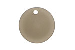 Smoky Quartz Recycled Glass Concave Coin 24mm