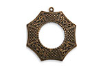 Vintaj Natural Brass Asian Window Pendant 25x26mm