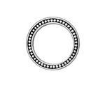 TierraCast Antique Silver (plated) 1" Beaded Ring 25mm