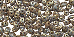 Opaque Blue Turquoise Bronze Picasso SuperDuo 2x5mm Seed Bead