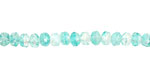 Czech Glass Diamond Aquamarine Fire Polished Rondelle 4x5mm