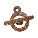 Grace Lampwork Manzanita Toggle Clasp 25-26x31-32mm, 39-40mm bar