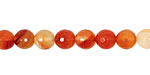 Carnelian (natural) Faceted Round 8mm