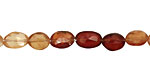 Hessonite Faceted Flat Oval 8-9x6mm