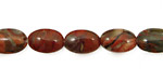 Gray Rainbow Jasper Flat Oval 12x8mm