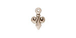 TierraCast Antique Silver (plated) Fleur de Lis Charm 9x15mm