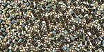 TOHO Metallic Iris Green/Brown Hex 11/0 Seed Bead