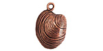 Nunn Design Antique Copper (plated) Clam Charm 15x22mm