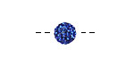 Sapphire Pave (w/ Preciosa Crystals) Round 8mm