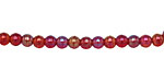 Czech Glass Luster Iris Ruby Round 4mm