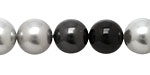 Grayscale Shell Pearl Mix Round 12mm