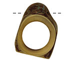 Tagua Nut Olive Open Slice (side drilled) 33-45x24-36mm