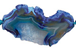 Blue Agate Natural Edge Freeform Faceted Slab 30-58x24-38mm