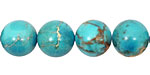 Ocean Blue Impression Jasper Round 12mm