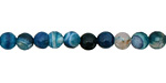 Sky Blue Line Agate Faceted Round 6mm