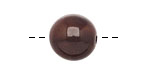 Tagua Nut Dark Brown Round 16mm