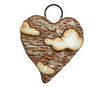 Gaea Ceramic Hand Painted Love Wish "Dreamtime" Pendant 30x40mm