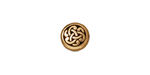 TierraCast Antique Gold (plated) Circle Triad Bead 10mm