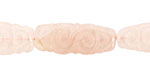 Rose Quartz Carved Flat Oval 30-32x10mm