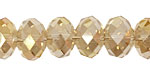 Sand AB Crystal Faceted Rondelle 14mm