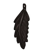 Lucite Jet Feathered Leaf 18x54mm