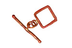 Patricia Healey Copper Small Square Toggle 14x19mm, 29mm bar