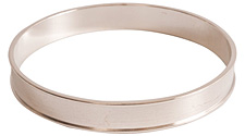Nunn Design Sterling Silver (plated) Channel Bangle Bracelet 70mm