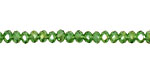 Kelly Green AB Crystal Faceted Rondelle 4mm