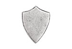 Nunn Design Antique Silver (plated) Crest Shield Tag 18x23mm