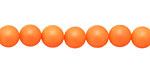 Neon Orange Shell Pearl Round 8mm
