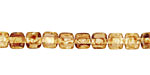 Czech Glass Picasso Crystal 2-Hole Tile 6mm