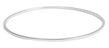 Nunn Design Sterling Silver (plated) Small Flat Bangle Bracelet 70mm