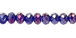 Cobalt AB Crystal Faceted Rondelle 8mm