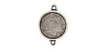Nunn Design Antique Silver (plated) Mini Circle Frame Link 20x15mm