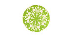 Lillypilly Lime Green Kaleidoscope Anodized Aluminum Disc 19mm, 24 gauge