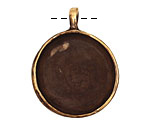 Green Girl Bronze Round Bezel 30x38mm