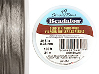 Beadalon Bright .015" 49 Strand Wire 100ft.