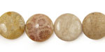 Fossil Coral Puff Coin 14mm