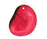 Tagua Nut Hot Pink Groovy Slice 25-35x30-42mm