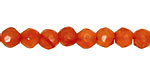 Carnelian (natural-orange) Irregular Faceted Round 4mm