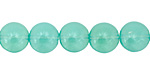 Czech Glass Jade Puff Coin 10mm