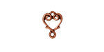 TierraCast Antique Copper (plated) Vine Heart Link 12x10mm