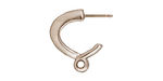 TierraCast Rhodium (plated) Contempo Hoop Ear Post 3x19mm