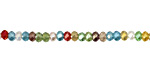 Multi Crystal Faceted Rondelle 3mm