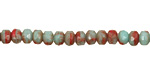 Czech Glass America Fire Polished Rondelle 4x5mm