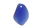 Royal Blue Recycled Glass Freeform Drop 16-23x25-30mm