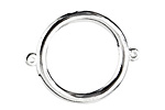 Nunn Design Sterling Silver (plated) Grande Circle Connector 37x30mm