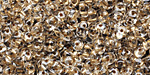 Crystal (w/ Gold Lining) SuperDuo 2x5mm Seed Bead