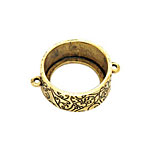 Nunn Design Antique Gold (plated) Large Circle Open Bezel Link 30x24mm